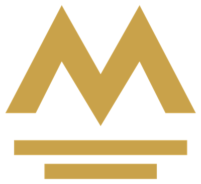 The Stanmore mark: two mountains over two lake lines